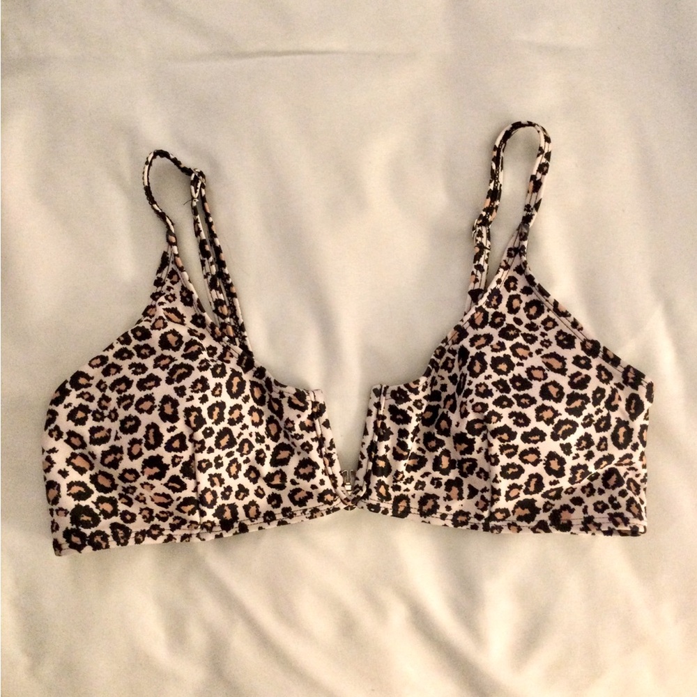Shein Leopard Print Bikini Top